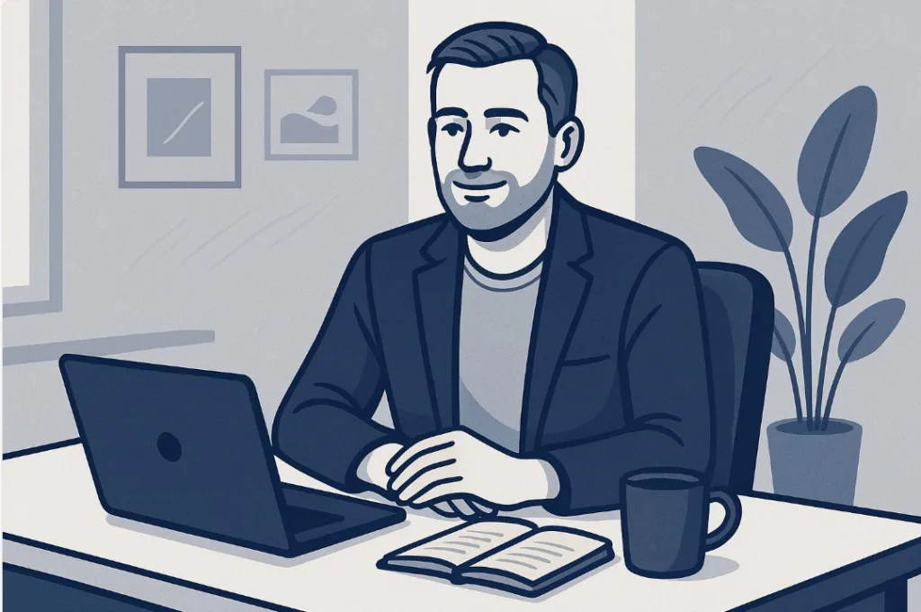 Business owner feeling calm and confident after gaining IT peace of mind